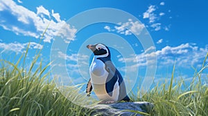 Realistic Animated Penguin In Photorealistic Rendering Style