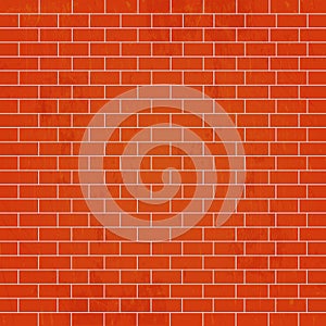 Realistic background wall, red brickwork brickwork - Vector