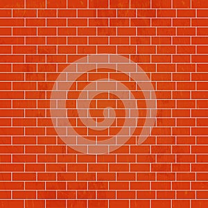 Realistic background wall, red brickwork brickwork - Vector