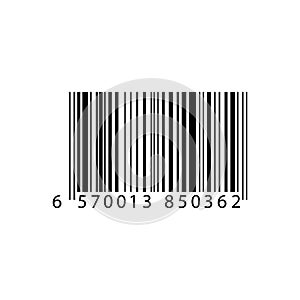 Realistic barcode icon. Barcode black vector illustration.