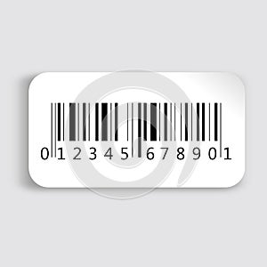 Realistic barcode icon.