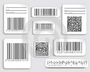 Realistic barcode icon.