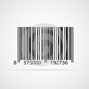 Realistic barcode icon. Vector illustration.