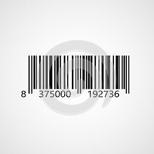 Realistic barcode icon. Vector illustration