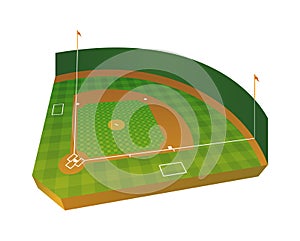 Realistic Baseball Field Illustration