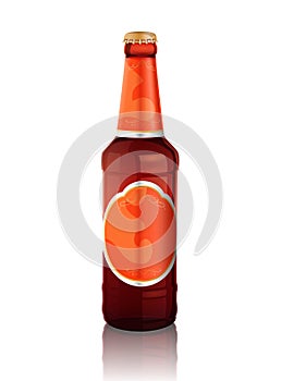 Realistic beer bottle
