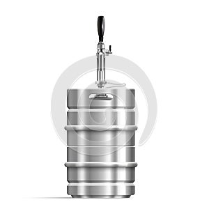 Realistic Beer Keg Icon Set