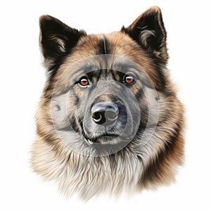 Realistic Belgian Shepherd Dog Vector Portrait In 8k Resolution