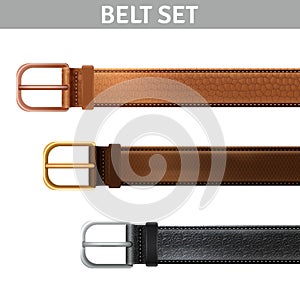 Realistic Belts Set