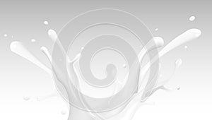 Realistic Big Milk Splash