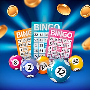 Realistic bingo composition background