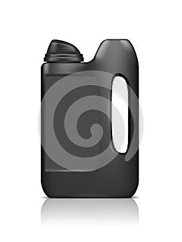 Realistic Black Jerry Can Mockup isolated on white background