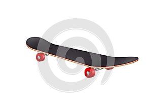 Realistic Black Skateboard Composition