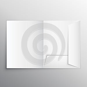 Realistic blank folder design template mockup