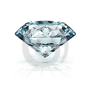 Realistic blue diamond