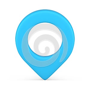 Realistic blue map pin 3d icon GPS position locate isometric vector illustration