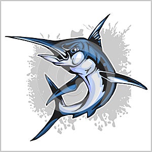 Realistic blue Marlin fish