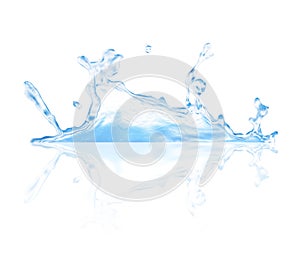 Realistic blue water splash. Vector icon. EPS10