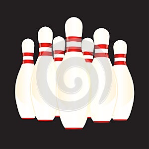 Realistic Bowling Pin Vector Icon photo