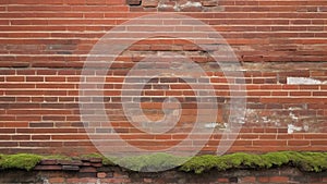 Realistic brick wall surface with rough texture background.