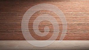 Realistic brick wall surface with rough texture background.