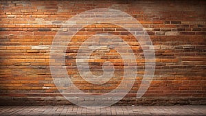 Realistic brick wall surface with rough texture background.