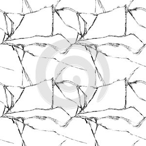 Realistic broken glass seamless pattern
