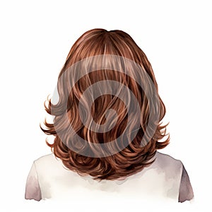 Realistic Brown Hair Illustration With Meticulous Design