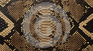 Realistic brown python snake skin texture macro