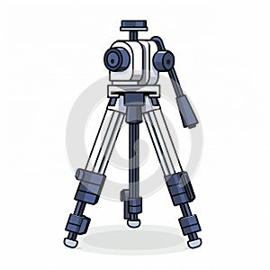 Realistic Camera Tripod Icon Stock Illustration In Pixel Design photo