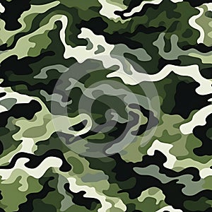 Realistic camouflage seamless pattern. Hunting camo for cloth, weapons or vechicles