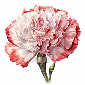 Realistic Carnation Flower Illustration Vector Clipart