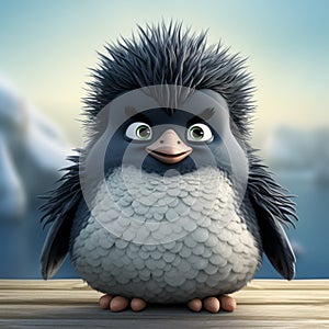 Realistic Cartoon Style Fairy Penguin Character Erik From Happy Feet