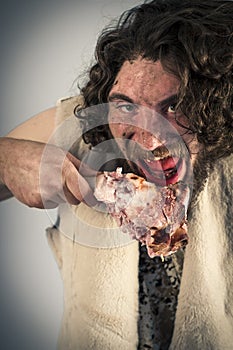 Realistic Caveman Eating