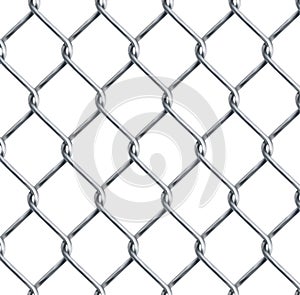 Realistic chain link , chain-link fencing texture isolated on transparency background, metal wire mesh fence design