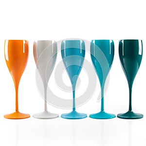 Realistic champagne glasses