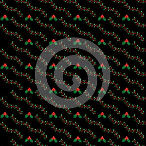 Realistic christmas celebration pattern design