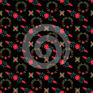 Realistic christmas celebration pattern design