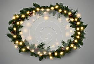 Realistic Christmas garland on a transparent background. Vector stock illustrationChristmas Lights, Christmas, Tree, - Decoration