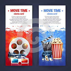 Realistic cinema movie poster template