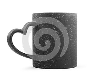 Realistic classic white cup on white