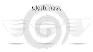 Realistic cloth face mask