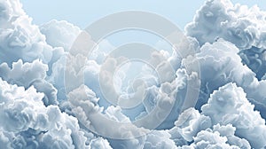 Realistic cloud border and weather meteo frame realistic modern illustration. Fluffy cirrus cumulus cloud isolated on photo