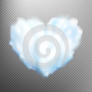 Realistic cloud heart. EPS 10