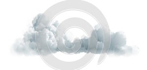 Realistic Clouds, Clear Sky. Outdoor Nature Weather. White Fluffy Clouds Isolated. Cloudscape Design