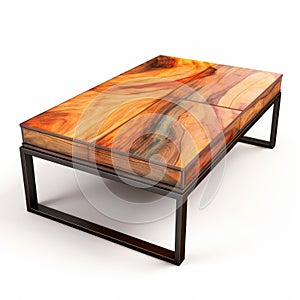 Realistic Coffee Table With Luminous Glazes And Translucency