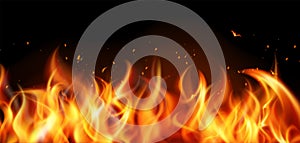 Realistic Colored Flame Fire Concept