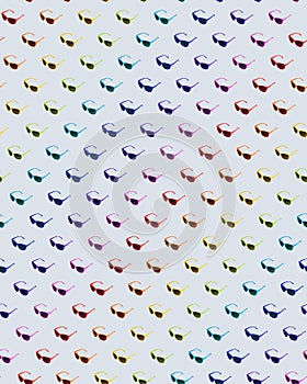 3d sunglasses seamless pattern