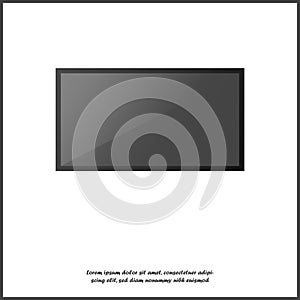 Realistic computer monitor, TV LSD. Various modern electronic gadget illustration on white isolated background. Layers grouped