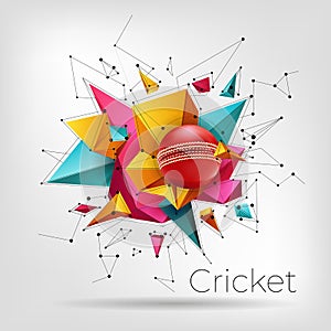 Realistic cricket triangle abstraction elements for live cricket League poster or flyer design.